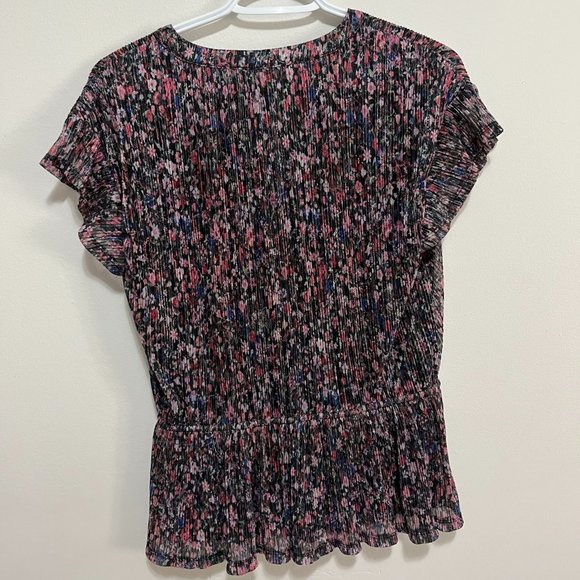 Anthropologie Dionne Metalic Floral Blouse Size Small - Picture 3 of 7